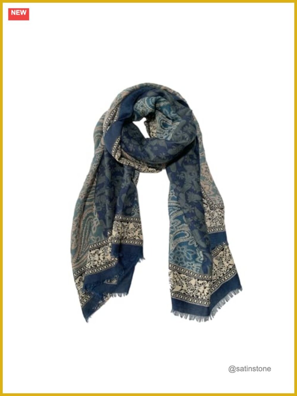 Reversible Pashmina Rave Scarf Soft Boho Wrap Fringe